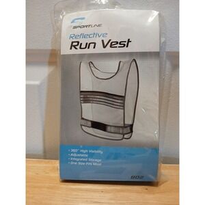 SPORTLINE Reflective Run Vest 360° Visibility One Size Fits Most 802 Mesh New
